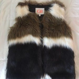 Gianni Bini multicolored faux fur vest